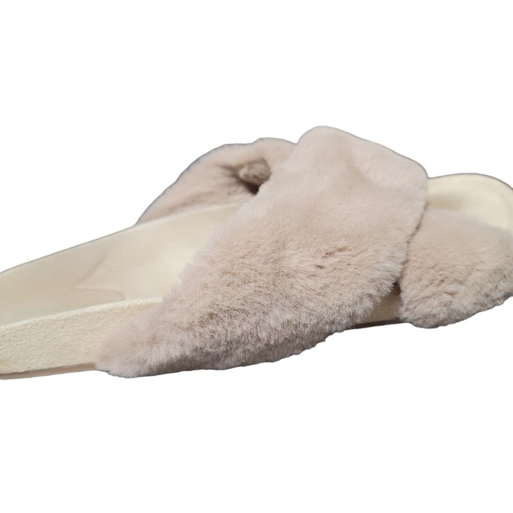 BIRDIES The Robin Tan Faux Fur Sandals - Picture 7 of 12